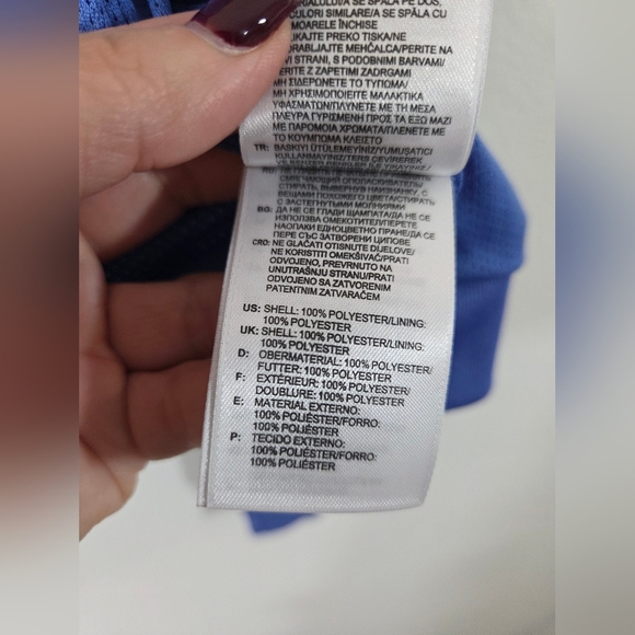 ADIDAS Originals Trefoil Blue Fern Print Lightweight Zip Up Bomber Track Jacket - Picture 10 of 12